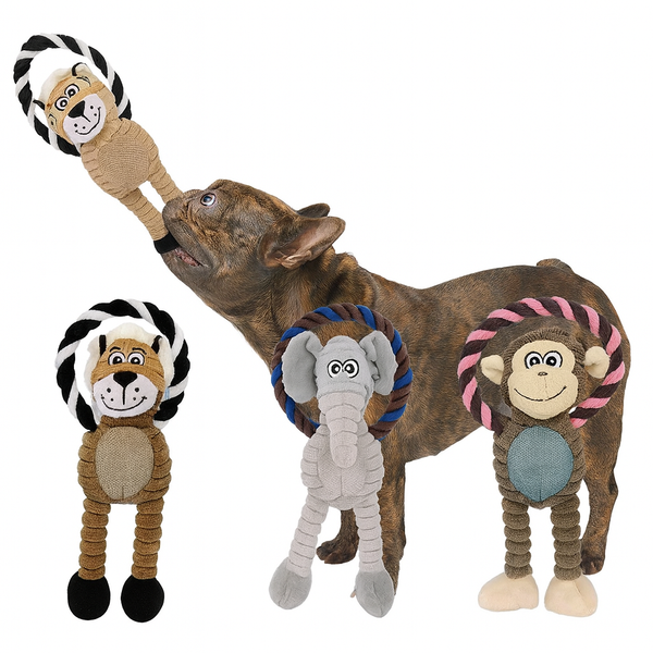 Eurilo™ Animal Plush Toy for Dogs – Soft, Squeaky & Perfect for Playtime