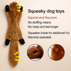 Eurilo™ Flat Animal Plush Toy – No Stuffing, Crinkle & Squeak Fun for Dogs