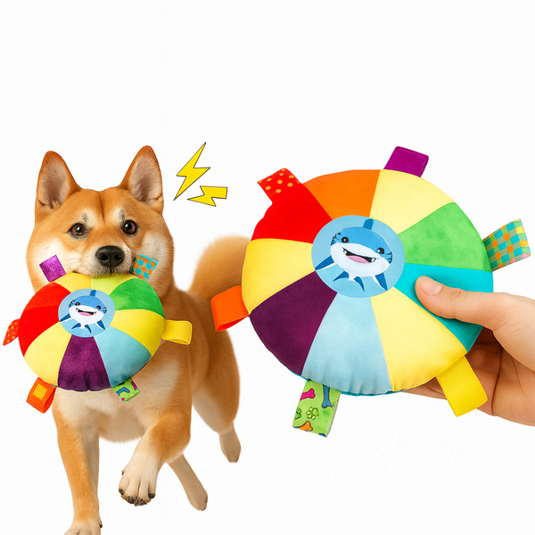 Eurilo™ HotDog Buddy – Cute Squeaky Plush Toy for Small Dogs