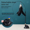Eurilo™ Cat Feather Teaser Toy – Suction Cup Wand with Bell & Replaceable Head