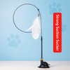 Eurilo™ Cat Feather Teaser Toy – Suction Cup Wand with Bell & Replaceable Head