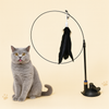 Eurilo™ Cat Feather Teaser Toy – Suction Cup Wand with Bell & Replaceable Head