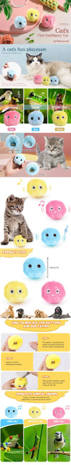Eurilo™ Smart Plush Cat Toy – Interactive Sound Ball for Active Play